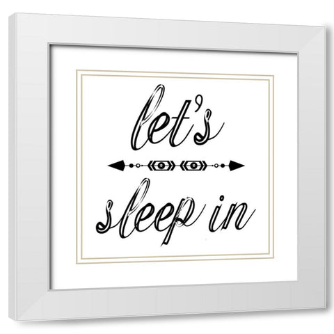 Sleep In White Modern Wood Framed Art Print with Double Matting by Phillip, Jamie