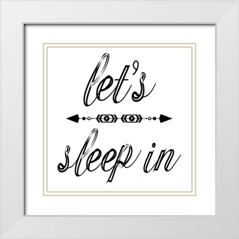 Sleep In White Modern Wood Framed Art Print with Double Matting by Phillip, Jamie