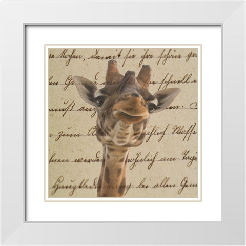 Geraffity White Modern Wood Framed Art Print with Double Matting by Phillip, Jamie