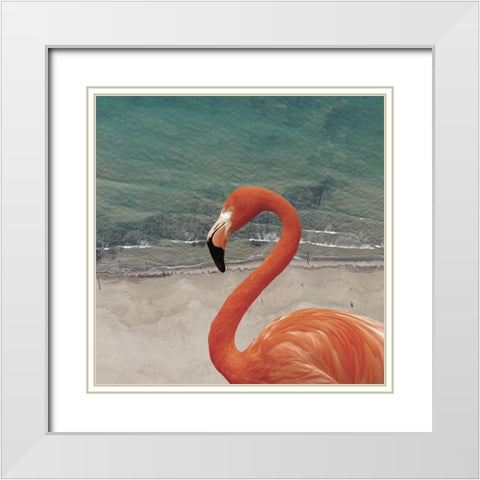 Flamingbay White Modern Wood Framed Art Print with Double Matting by Phillip, Jamie