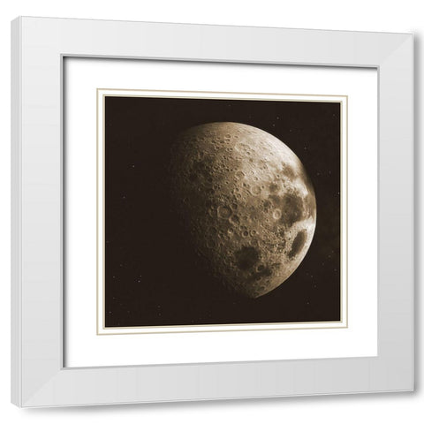 A Slice Of The Moon White Modern Wood Framed Art Print with Double Matting by Phillip, Jamie