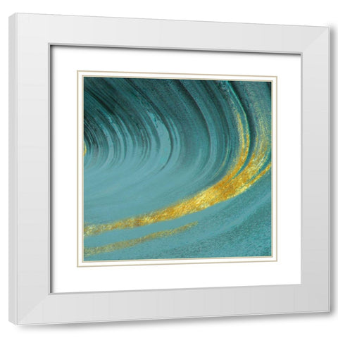Golden Tone White Modern Wood Framed Art Print with Double Matting by Phillip, Jamie