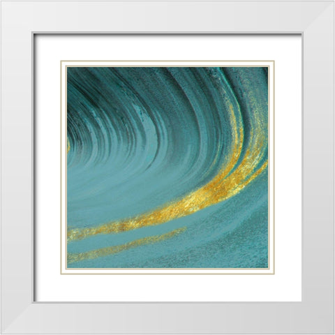 Golden Tone White Modern Wood Framed Art Print with Double Matting by Phillip, Jamie