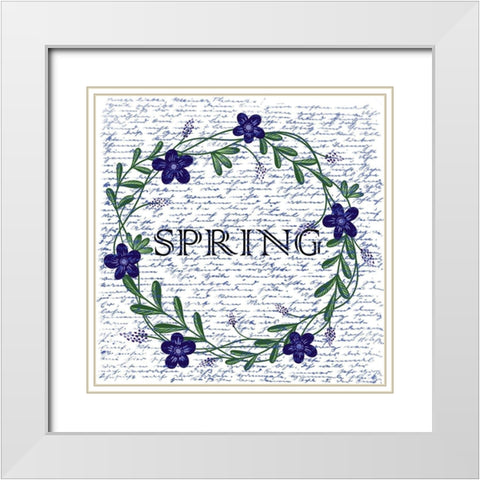 Spring Time White Modern Wood Framed Art Print with Double Matting by Phillip, Jamie