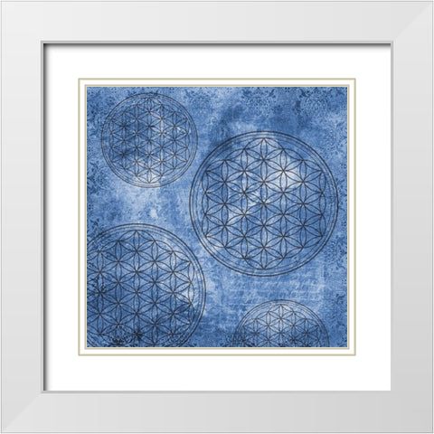 Circled By You White Modern Wood Framed Art Print with Double Matting by Phillip, Jamie