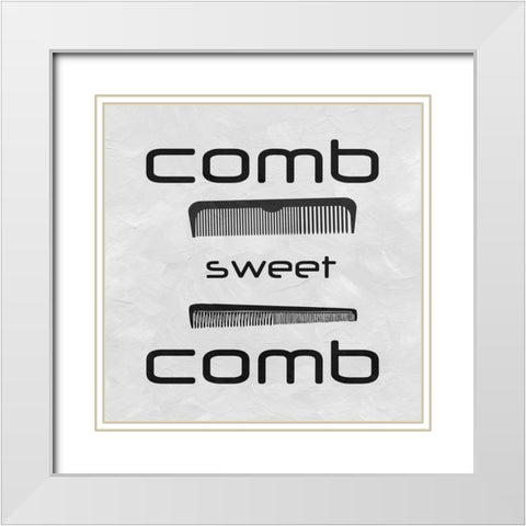 Comb White Modern Wood Framed Art Print with Double Matting by Phillip, Jamie