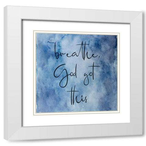 God Again White Modern Wood Framed Art Print with Double Matting by Phillip, Jamie