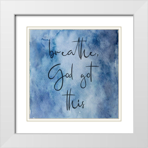 God Again White Modern Wood Framed Art Print with Double Matting by Phillip, Jamie