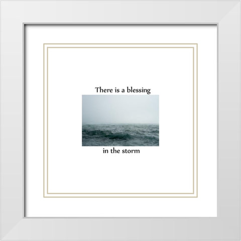 Blessing White Modern Wood Framed Art Print with Double Matting by Phillip, Jamie