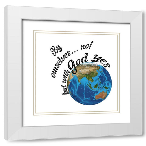 World 2 White Modern Wood Framed Art Print with Double Matting by Phillip, Jamie