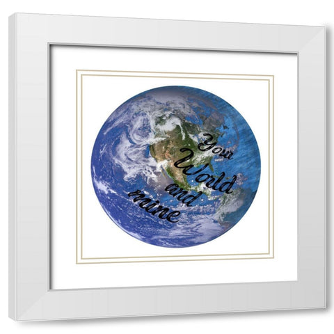 World 4 White Modern Wood Framed Art Print with Double Matting by Phillip, Jamie
