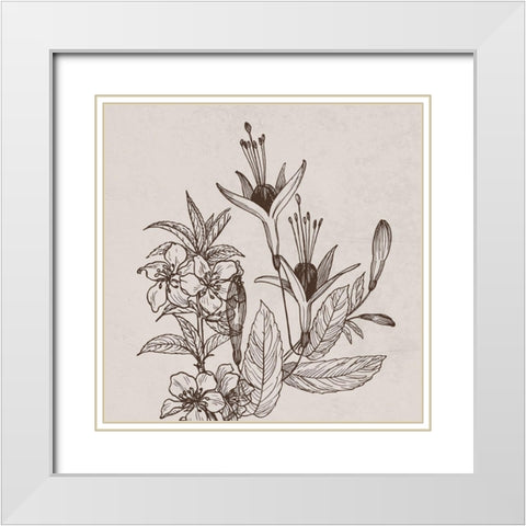 Botanical Roots White Modern Wood Framed Art Print with Double Matting by Phillip, Jamie