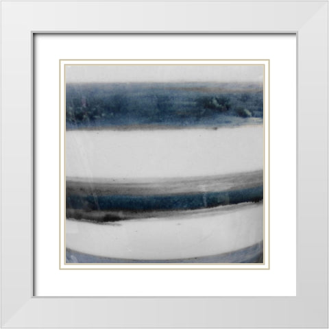 Prosperity By Indigo White Modern Wood Framed Art Print with Double Matting by Phillip, Jamie