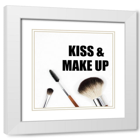 Make Up White Modern Wood Framed Art Print with Double Matting by Phillip, Jamie