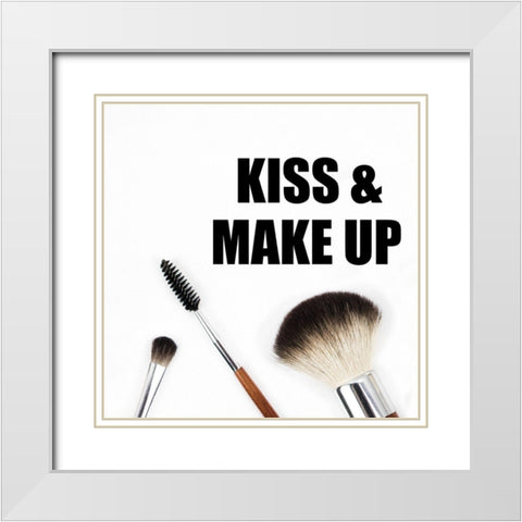 Make Up White Modern Wood Framed Art Print with Double Matting by Phillip, Jamie