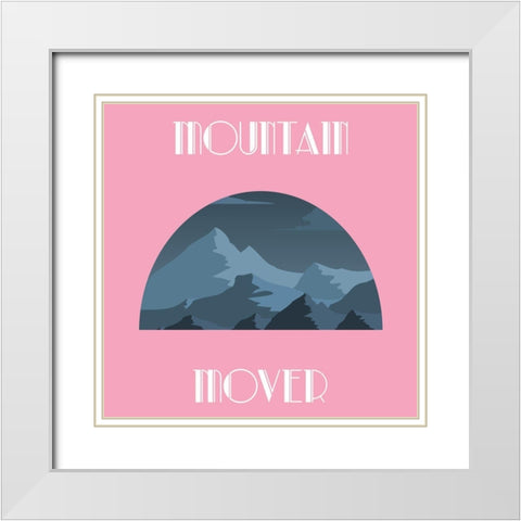 Mountain Mover White Modern Wood Framed Art Print with Double Matting by Phillip, Jamie