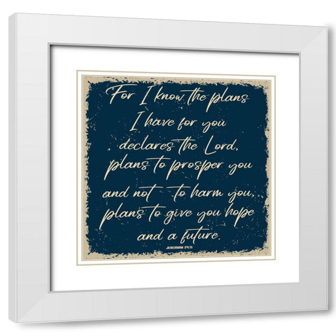 Hope White Modern Wood Framed Art Print with Double Matting by Phillip, Jamie