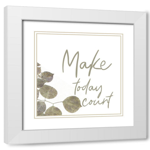 Today White Modern Wood Framed Art Print with Double Matting by Phillip, Jamie