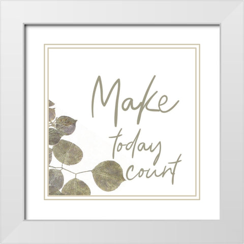 Today White Modern Wood Framed Art Print with Double Matting by Phillip, Jamie