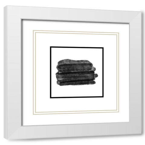 Mordel Abstract 2 White Modern Wood Framed Art Print with Double Matting by Phillip, Jamie