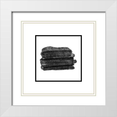 Mordel Abstract 2 White Modern Wood Framed Art Print with Double Matting by Phillip, Jamie