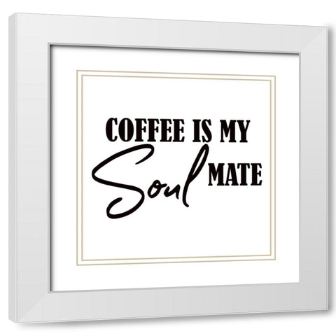 Coffee 2 White Modern Wood Framed Art Print with Double Matting by Phillip, Jamie