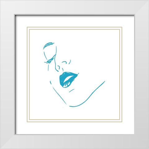 Facial White Modern Wood Framed Art Print with Double Matting by Phillip, Jamie