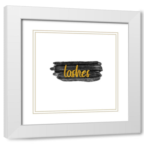 Lashes White Modern Wood Framed Art Print with Double Matting by Phillip, Jamie