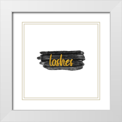 Lashes White Modern Wood Framed Art Print with Double Matting by Phillip, Jamie
