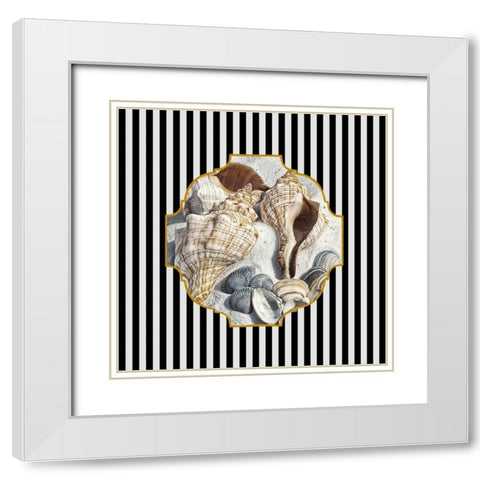 Coastal Bath White Modern Wood Framed Art Print with Double Matting by Phillip, Jamie