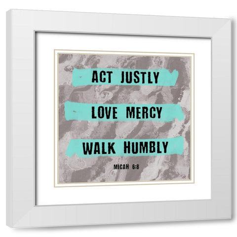 Love White Modern Wood Framed Art Print with Double Matting by Phillip, Jamie