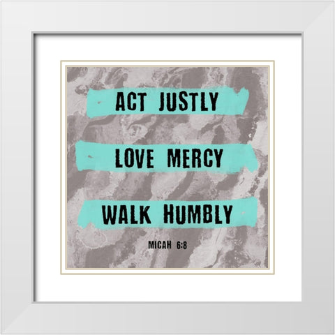 Love White Modern Wood Framed Art Print with Double Matting by Phillip, Jamie