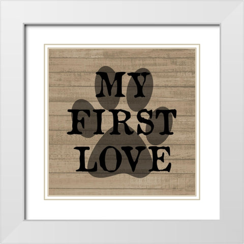 First Love White Modern Wood Framed Art Print with Double Matting by Phillip, Jamie
