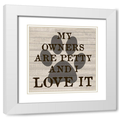 Pet Lovers White Modern Wood Framed Art Print with Double Matting by Phillip, Jamie
