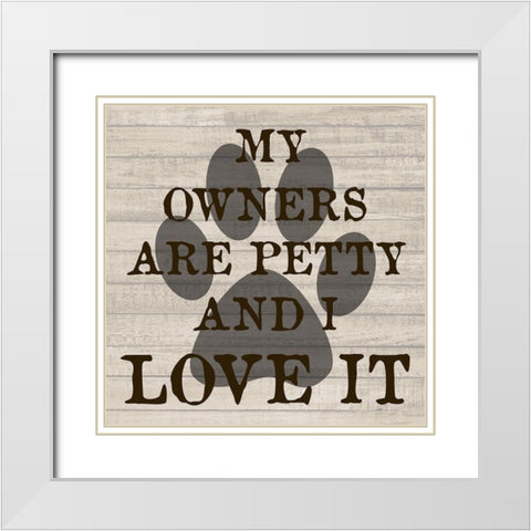 Pet Lovers White Modern Wood Framed Art Print with Double Matting by Phillip, Jamie
