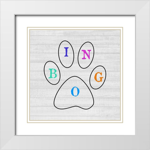 Bingo White Modern Wood Framed Art Print with Double Matting by Phillip, Jamie