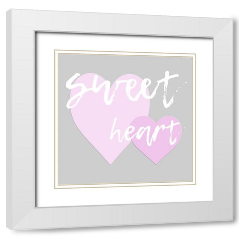 One Love Forever White Modern Wood Framed Art Print with Double Matting by Phillip, Jamie