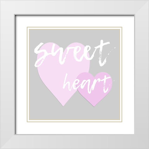 One Love Forever White Modern Wood Framed Art Print with Double Matting by Phillip, Jamie