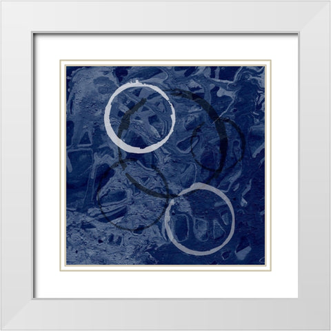 Splashy Abstract White Modern Wood Framed Art Print with Double Matting by Phillip, Jamie