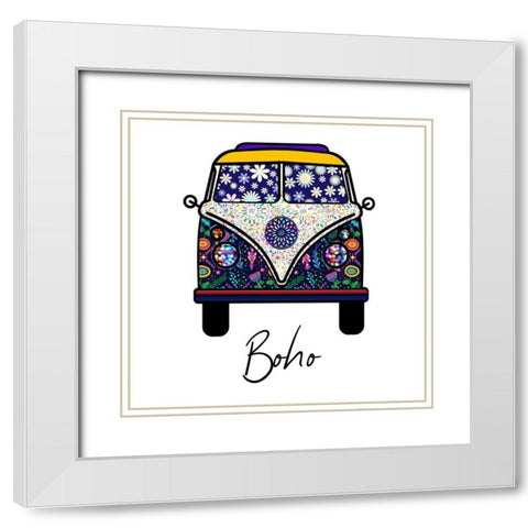 Boho 2 White Modern Wood Framed Art Print with Double Matting by Phillip, Jamie