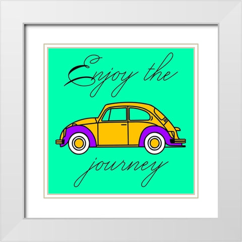 Journey White Modern Wood Framed Art Print with Double Matting by Phillip, Jamie