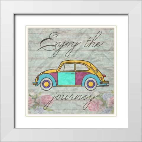 Journey White Modern Wood Framed Art Print with Double Matting by Phillip, Jamie