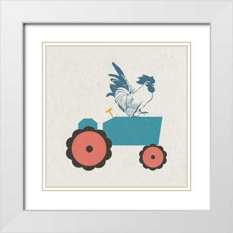 Little Farmer 3 White Modern Wood Framed Art Print with Double Matting by Phillip, Jamie