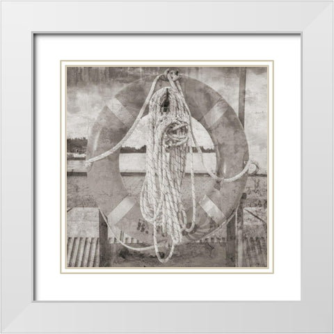 Nautical Travel White Modern Wood Framed Art Print with Double Matting by Phillip, Jamie