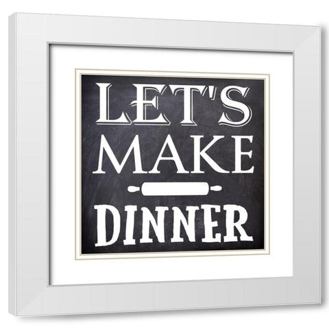 Dinner White Modern Wood Framed Art Print with Double Matting by Phillip, Jamie