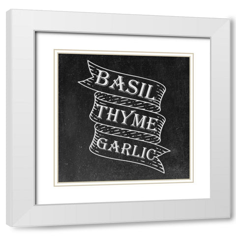 Herbs White Modern Wood Framed Art Print with Double Matting by Phillip, Jamie