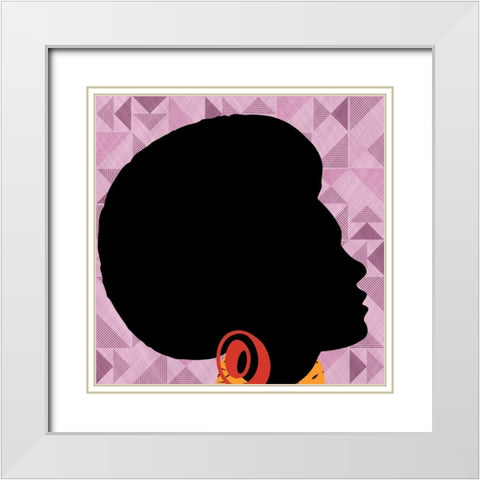 African woman White Modern Wood Framed Art Print with Double Matting by Phillip, Jamie
