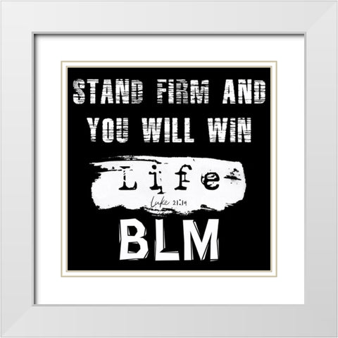 Scripture BLM 2 White Modern Wood Framed Art Print with Double Matting by Phillip, Jamie
