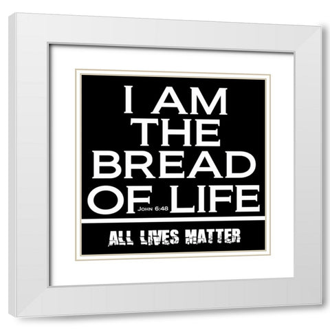 Scripture BLM 3 White Modern Wood Framed Art Print with Double Matting by Phillip, Jamie