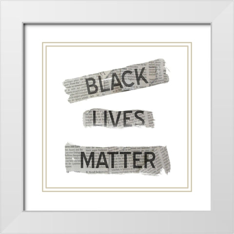 Black Lives White Modern Wood Framed Art Print with Double Matting by Phillip, Jamie